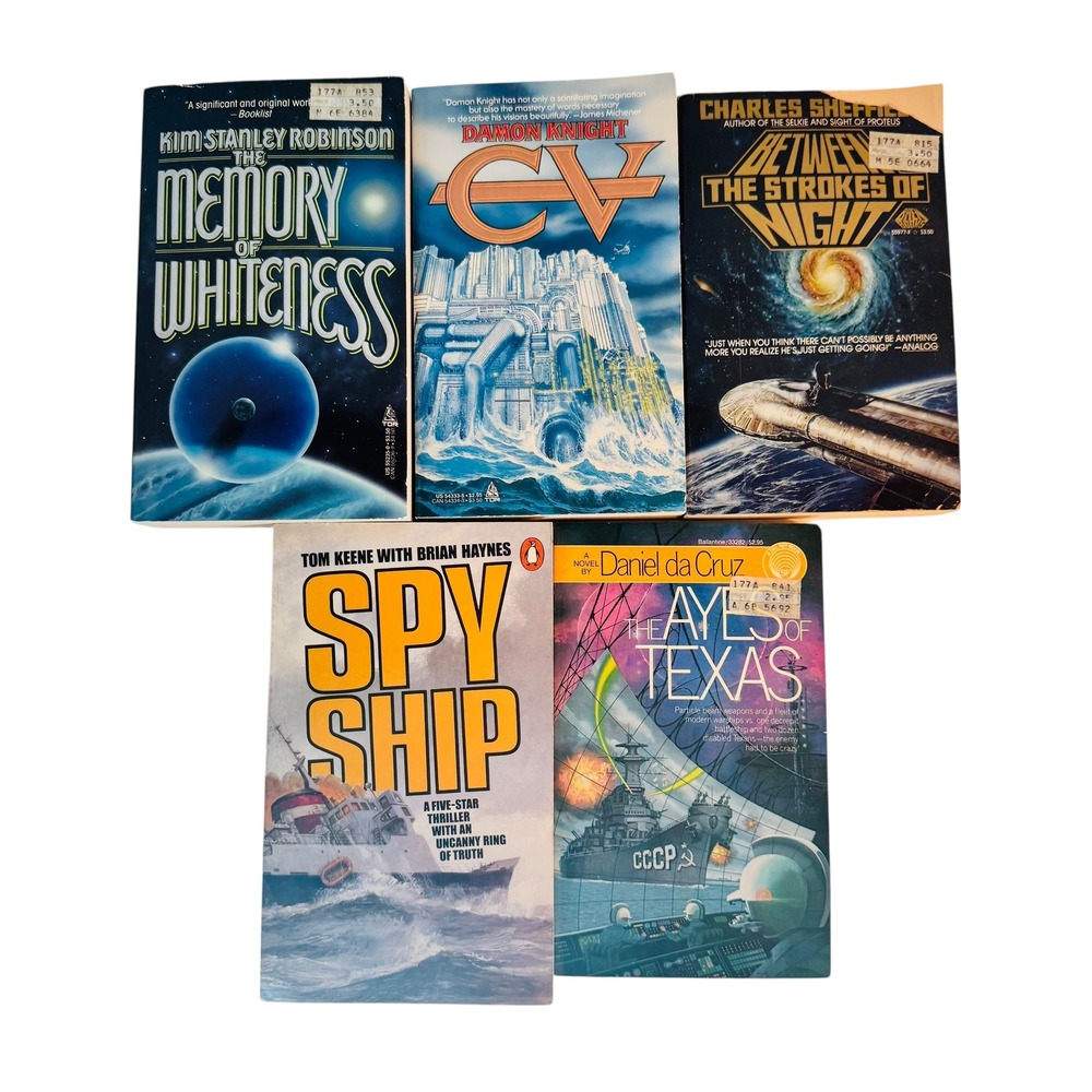 Vintage Sci-Fi Thriller Paperback Lot 5 Books Kim‎ Stanley Robinson 1980s Mixed